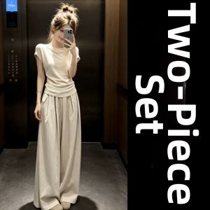 LIRUSHAN | Casual Stylish Korean Style Apricot Two-piece Set