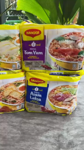 ขายยกลัง maggi 4 รสพร้อมส่ง 5ห่อ 12แพค= 60ห่อ มาม่านำเข้ามาเลเซียยอดฮิต(คละรสได้) ราคาส่งทักแชต