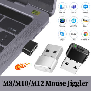 Mini Automatic Mouse Jiggler Mover Plug and Play USB Automatic Move Cursor Keeps Awake with ON/OFF Indicator Light for Computer