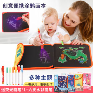 Portable Erasable Childrens Doodle Blackboard Watercolor Painting Board Toddler Writing Board Baby Educational Early Learning Art Board