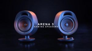 SteelSeries Arena 3 Innovative Full-range Gaming Speaker 2.0 Massive 4" Drivers Wired + Bluetooth Speaker (61535)