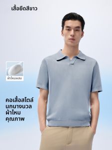MUZHIBAIXIAOT | Áo Polo Lụa Gỗ đàn hương Nam