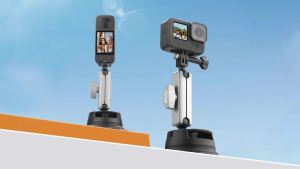 Suction Cup Camera Car Mount for Insta360 X5/GoPro13/Action 5 Pro/Pocket 3/4 Vehicle Windshield Holder 360 Adjustable Accessory