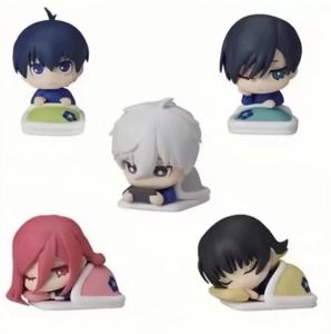 Bandai | BLUE LOCK Action Figure Sleep Gacha Cute Cartoon Ornament Isagi Yoichi Chigiri Hyoma Nagi Seishiro Rin Itoshi Model Toy