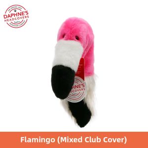 Golf Head Cover for Irons & Woods Cartoon Flamingo