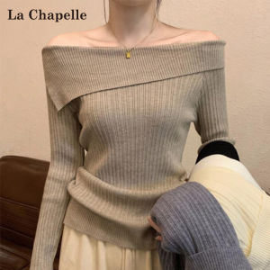 La Chapelle | Slimming and Revealing One-Shoulder Long Sleeve Knit Sweater