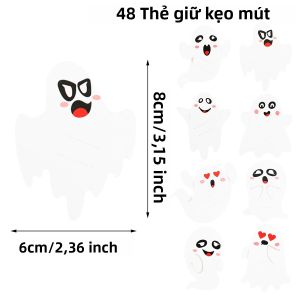 48 Chiếc Ma Lollipop Đựng Halloween Thẻ Giấy Trick-or-Treat Kẹo Trang Trí Trẻ Em Dự Tiệc Cung Cấp