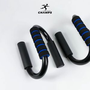 CHAMPS Stand Push Up Portabel Adjustable dengan Penyangga Tangan - Alat Fitness Rumah Anti-Slip