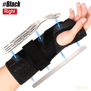 1PCS Men Women Carpal Tunnel Wrist BraceAdjustable Night Wrist Support with 2 Metal Splints Hand Stabilizer for Right Left Hand
