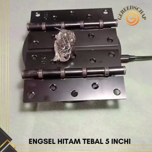 Engsel Pintu Tebal Hitam 5 Inci untuk Keamanan Rumah