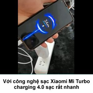 Củ sạc nhanh Xiaomi 33W Mi Turbo Charge 4.0 mã Xiaomi MDY-11-EZ - Zin hãng bóc máy Mi 10 10T 11 Lite POCO X3 X4 NFC F3 Redmi K30 K40 Note 10 Pro