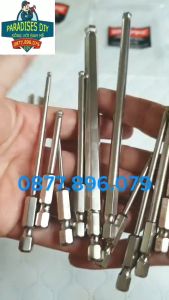 Lục giác đầu bi. Mũi vít lục giác đầu bi bóng đầy đủ kích thước cho khoan pin điện hãng BROPPE cao cấp