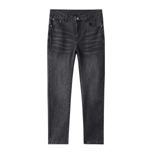 HENGYUANXIANG | Mens Slim Fit Fleece Lined Thick Denim Jeans Retro Wear Resistant Long Trousers Autumn Winter Fashionable Youthful Style