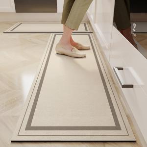 Kitchen Long Doormat Oil Water Absorption Slip-Resistant Easy-Clean