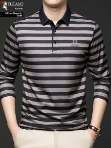 TUCANO | SILK & WOOL Polo Shirt for Middle-aged Men Spring Leisure Turtleneck
