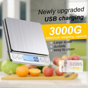 Digital Kitchen Scale Food scale Mini Pocket Jewelry Scale Cooking Food Scale BackLit LCD Display 2 Trays