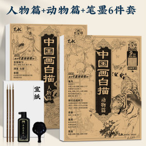 Beginners Chinese Painting Set Sketchbook Floral And Landscape Drawing Line Sketch Practice Material Controlled Penmanship