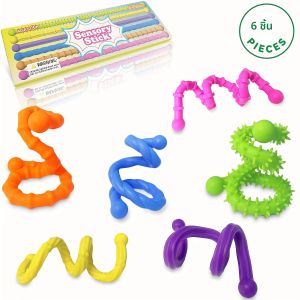 6แพ็คที่มีสีสันSensory Sticks Fidgetของเล่นSensoryของเล่นสําหรับความเครียดความวิตกกังวลบรรเทาสําหรับเด็กผู้ใหญ่การเรียนรู้ของเล่นเด็กวัยหัดเดินของขวัญ