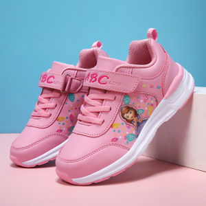 ABC Girls Shoes Spring Autumn Leather Surface Single Shoes Childrens Girls Lightweight Soft Bottom Anti-slip Casual Shoes