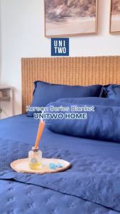 UNITWO [BED COVER+SPREI SET] Bed Cover Set Dengan Sprei Set Sarung Bantal dan Sarung Guling Full Pressing Karet Keliling Lembut Motif Polos - Seprei Set Polos Korea Lembut 180X200 160X200 120X200