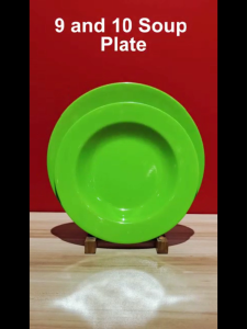 6PCS SET Green Melamineware neon plates bowls square plates saucer cups dinnerware (B-688 GREEN)