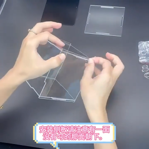 1 PC Transparent Acrylic Easy To Install Model Box Car Model Toys Handmade Dolls Jewelry Dustproof Display Stand