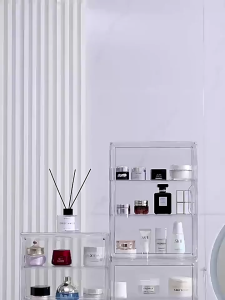 Worthbuy Kotak Pameran Kotak Penyimpanan Transparent Display Box Cosmetic Jewelry Organizer Storage Shelf Storage Box