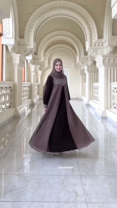 Gamis Dewasa Terbaru Khalisa Dres KF Ceruty Babydoll Variasi Brukat M L XL XXL 3XL Dress Kondangan Wanita Jumbo Simple Elegan Baju Muslim Busui Friendly Ootd Remaja Hijab Kekinian