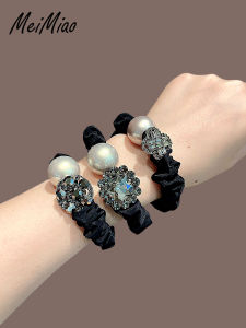 Korean Style High Elasticity Diamond Hair Ties for Women New 2024 Fashionable Hair Bands Popular Online Hair Accessories