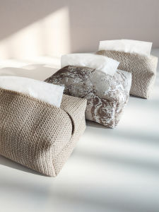 Elegant Fabric Tissue Box Simple Home Living Room Drawer Style Storage Bag Creative Household Living Room Decorative Box