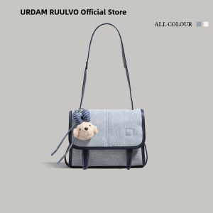 URCDN RDALVO | Vintage Contrasting Color Women Messenger Square Bag