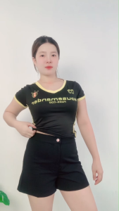 ชุดเซ็ตลำลอง ชุดสองชิ้น สีตัดกัน ใส่แล้วชิค