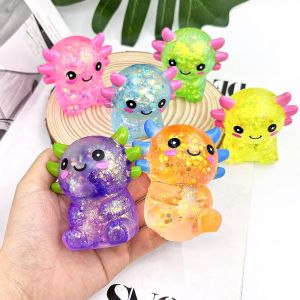 Cute Sparkling Pinch Maltose Seat Salamander Stress Ball Squishy Sensory Fidget Toy Stress Relief Squeeze slow rebound gift