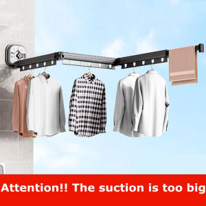 Balcony drying rack free punching wall-mounted multifunctional rental house folding drying rack modern bathroom drying rack