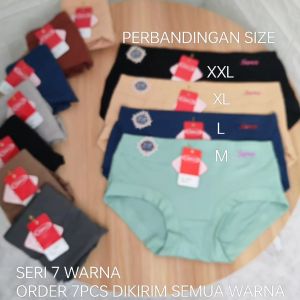 Celana Dalam Sorex 1232 Katun Tebal Karet Lebar Size M-XXL/Celana Dalam Maxi Sorex 1232