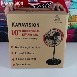 Karavision Industrial Stand Fan 10" Metal Blade KVISF-1005