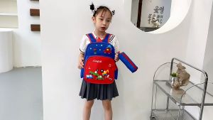 ยอดรับสูง คุณพร้อมส่งจากไทย ชุดกระเป๋าเป้สะพายหลังเด็กอนุบาล พร้อมกระเป๋าดินสอ สำหรับนักเรียนชั้นประถม อยู่ในสินค้า Nero