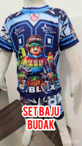 SET BAJU BUDAK LELAKI PLAYSET BUDAK SET BAJU SIANG BUDAK SAIZ TAG 4-14 MICROFIBER SET T-SHIRT DAN SELUAR BUDAK