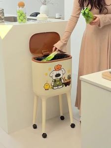 CHUMX | Convenient No-Bend Wheel Trash Can Home Use