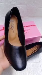 Pantofel Hitam Polos Wanita Hak 5cm | D&f 2019 Pantofel Wanita Kerja Kantor