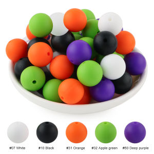 50Pcs/Lot 9/12/15MM Silicone Beads Round Beads For Jewelry Making DIY Keychain Necklace Jewelry Accessories To Make Bracelets
