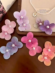 FR-C1421 Jepit Rambut Bunga Hydrangea Pearl / Jepitan Bunga Artificial Hair Clip Aksesoris Fashion