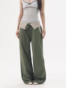 WLNEXT | Design Sensibility Trendy American Hemline Casual Pants