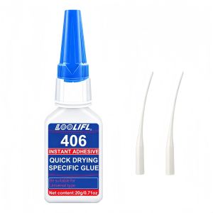 LOOLIFL | 406 Multi-Purpose Super Glue Cyanoacrylate Adhesive Instant Fast Adhesive Rubber Wood Glass Stronger All Bonding Tool