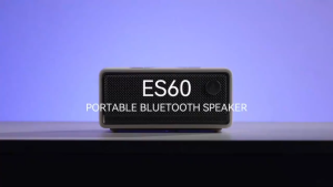 Edifier ES60 ลำโพงบลูทูธแบบพกพา กำลังขับออกทั้งหมด 34W RMS ไมโครโฟนความไวสูงในตัวเพื่อการโทรที่ชัดเจน รองรับการจับคู่สเตอริโอและการเชื่อมต่อหลายจุด รองรับอินพุต USB-C เอฟเฟกต์แสงรอบข้างหลายแบบ มาตรฐาน IP66