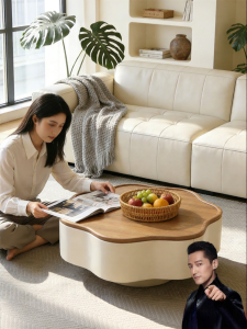 OUQI | Irregular Petal Modern Minimalist Tea Table