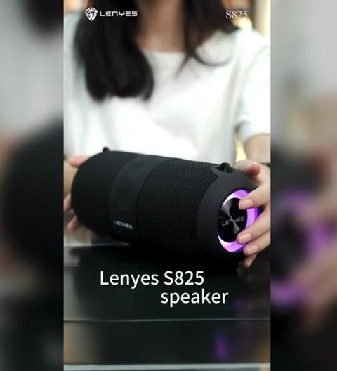 S825 - Speaker LENYES S-825 Colorfull Lights Wireless Speaker Bluetooth 5.3 Portable Hifi Stereo DSP TWS