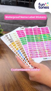Personalized Name Labels Stickers Laminated for School Supplies Customized Waterproof Non Waterproof