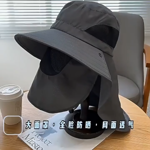 Outdoor Fishing Sun Hat with Neck & Face Cover – UV Protection Breathable Cap for Men & Women Hiking Camping
