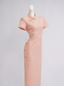 Áo Dài Cheongsam Mới Phong Cách Đẹp Màu Hồng 2026